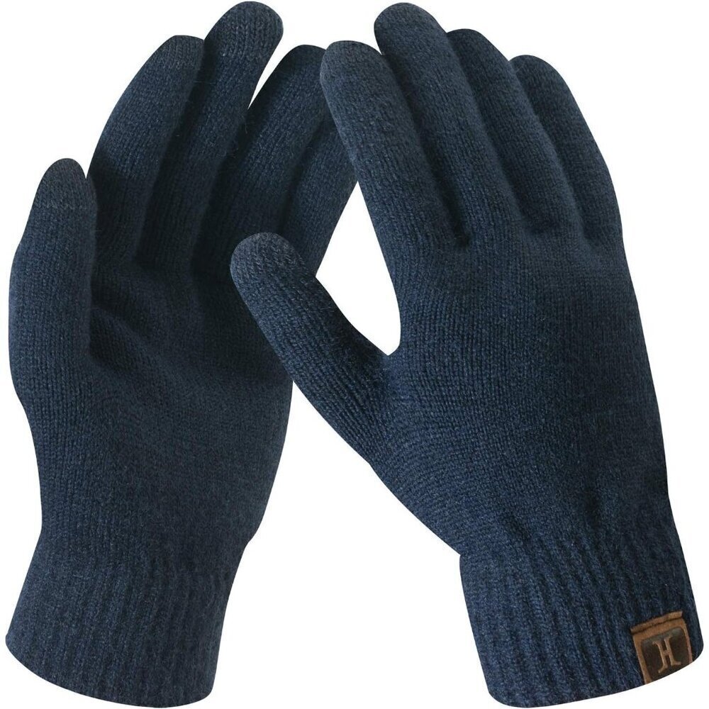 🆕 Women Blue Stretch Thermal Magic Gloves Warm Winter Knitted Fleece Texting